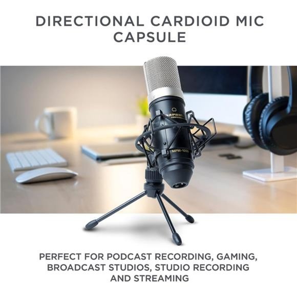 Professional MPM-1000 - Studio Recording XLR Condenser Microphone with Stand - Picture 2 of 5